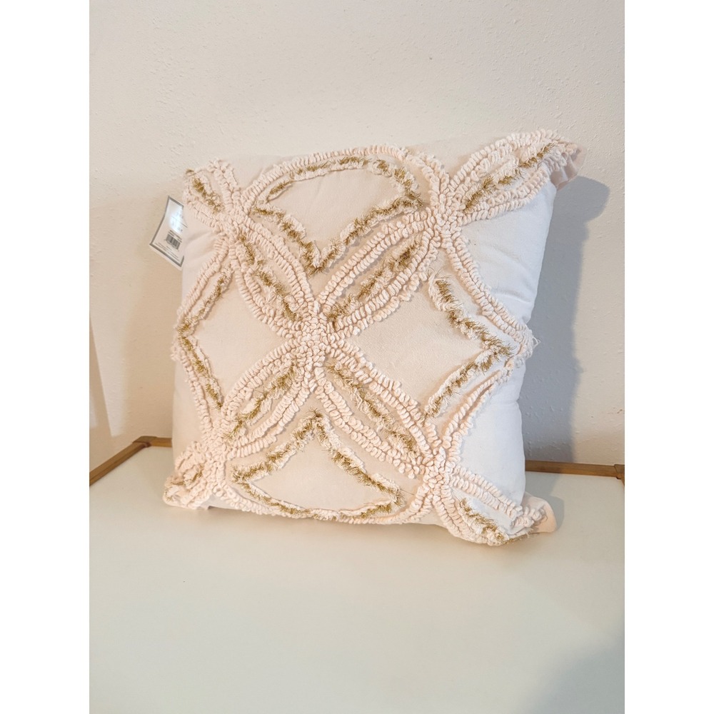 Peri‎ Home Metallic Chenille Decorative Pillow, 18" x 18"